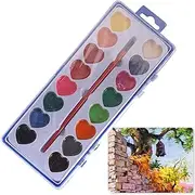 Heart Watercolor Paints, Watercolor Art Painting Palette, Heart Design Crafts Painting Kits, Watercolor Painting Kit for Beginners, Watercolor Art Supplies, Heart Watercolor Craft Kit, Professional Wa
