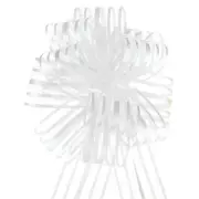10pcs 6 Inch Large Pull Bow Gift Wrapping Bow Ribbon Organza White for Weddin...