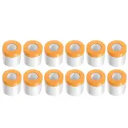 12 Rolls Pre-Taped Masking Film 15.7"x65.6ft Tape and Drape Plastic Drop Cloth