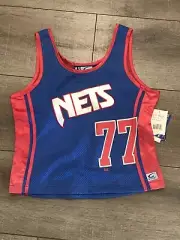New York Nets Cropped Tank Top Womens Sz XL NWT