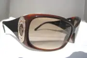 Chopard Womens SCH 063S 0958 Sunglasses Brown Rhinestone ITALY New Authentic