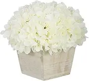 30Pcs Hydrangea Artificial Flowers,White Hydrangea Artificial Flowers,Faux Flower for Decoration,Fake Hydrangeas with Stems for Wedding Arch,Home Party,Centerpiece Table Decorations