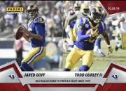 2018 JARED GOFF TODD GURLEY RALLY RAMS 1st 8-0 START SINCE 69 PANINI INSTANT #80