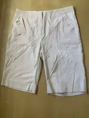 Golfino Techno Stretch Bermuda Ladies White Golf Shorts Us 6 EU 36 NWT 82660 100