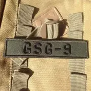 GSG-9 TACTICAL MILITARY ISAF SWAT 3D EMBROIDERY HOOK PATCH GREEN