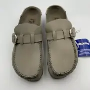 Birkenstock New w/ Box Buckley Dove Gray Nubuck Leather Regular - Select Size