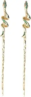 Healeved 2pcs Retro Snake Hair Sticks Rhinestone Hair Forks for Elegant Accessories for Weddings Parties Birthdays for All Ages