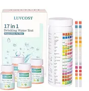 LUVCOSY 4 Pcs Coliform Bacteria Test Kit & 100 Water Test Strips, Water Testing kit for Well, Tap, Drinking Water & Swimming Pool, Home Water Testing Kit Detect pH, Copper, Lead, Iron, Hardness, Lead