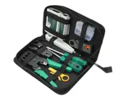 Network Cable Tester & Tool Kit Crimper Wire Stripper Screwdriver CAT5 6 TEST1