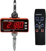 [JAJAJ] Industrial Digital Crane Scale Crane Scale, 1000KG 1 Ton 2000 lb Digital Scales, 500kg/1000lb LCD High Accurate Industrial Heavy Duty Hook, Hanging Scales Balance for Farm,Livestock,Factory,Constructi