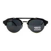 Womens Fashion Sunglasses Round Vintage Top Frame Spring Hinge