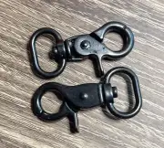 Swivel Trigger Snap Hook - 15mm (set of 2) - Matte Black