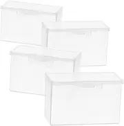 Toddmomy 4pcs Clear Card Case Small Plastic Storage Box for Organizing Gaming Cards Easy to Clean Compact Design for Efficient Storage