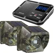 Solar Driveway Alarm Wireless 1800ft Motion Sensor Alert System Rechargeable