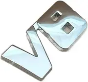 Car Styling Metal V8 Engine Badge Sticker Rear Tailgate Emblem Decal Accessories Car Logo(Silver)