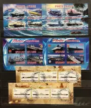 11x Military Ships / Avia Ships - CTO Paper without Glue - D116