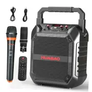Karaoke Machine, Portable Bluetooth Speaker with Wireless Microphone for