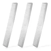 Metal Comb, 3 Pcs Stainless Steel Hair Combs Barber Combs Professional Hair Cutt