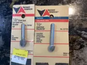 2 Pieces of VERMONT AMERICAN 1/2” CORE BOX ROUTER BITS…Carbide Ind. Duty & HSS