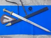 2 Viking Sword of King Ragnar Stainless Steel & D2 Steel Sword with Scabbard.