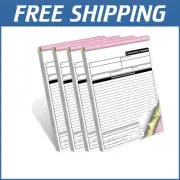 4 Pack Carbonless Contractor Invoice Books, 3-Part Design for Easy Billing