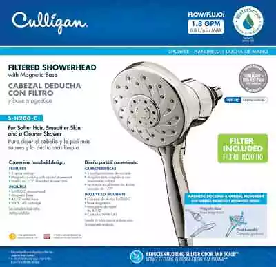 Hand-held filtered shower head with magnetic base by culligan