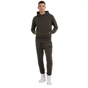 Replay Mens Overhead Fleece Bio Pack Garment Dyed Organic Hoodie Green