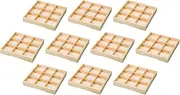 Set of 10, 11.0 inches (28 cm) Square Plate Wooden Frame (with Well Dividers) [Shokado]