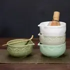 Ceramic Tea Salad Soup Bowl Green Tea Maker Cup for Tea Set Accessories