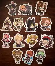 Adorable Furry Animal Themed Cute Girl Chibi Anime Stickers - 14 Pieces