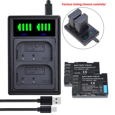 DMW-BLF19E DMW-BLF19PP Battery or charger for Panasonic Lumix GH5s GH5SGN DC-G9
