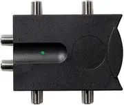 Lockmaner Bi-Directional TV Amplifier 2 Inputs TV Antenna Signal Booster with 4 Output Low Noise TV Signal Splitter