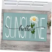 Hello Sunshine Daisy Doormat 29x17 Inch Polyester Indoor and Outdoor Floor Mat