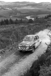 Gunnar Johansson Jan-Erik Johansson Saab 96 V4 1973 Rally Car Racing Old Photo 3