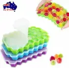 37 Ice Cubes Tray Ball Maker Mould Mold Sphere Whiskey Lid Cube Bar Silicone DIY