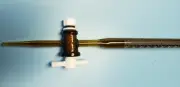 Lab 25ml amber acid Borosilicate Glass Burette with PTFE Stopcock New
