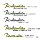 Frankenstein Custom Guitar Waterslide Decals Gold or Silver Metallic 2 same