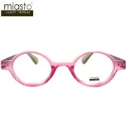 (2 PAIRS) MIASTO CIAO ITALY SMALL ROUND OAVL READING GLASSES +1.75 COLOR PURPLE