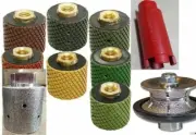 1 3/8" stone concrete core bit polishing drum 3/4" Full bullnose V20 router bit