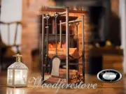 NAPIER FORGE WOOD HEATER COMPANION SET (Log holder and tools)
