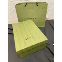 在飛比找蝦皮購物優惠-Gucci 綠色環保紙盒 紙袋 鞋盒 鞋套 鞋帶 信封 專櫃