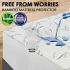100% Waterproof Bamboo Mattress Protector Bed Mattress Single Double Queen King