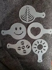 5 Coffee Stencils Capuccino/Latte