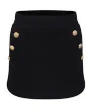 Balmain Kids Leone Catena Button Detailed Skirt 8Y,12,13,14Y,6,13Y,12Y black