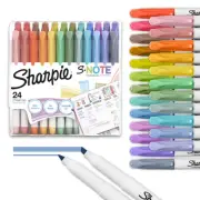 S-Note Creative Markers, Highlighters, Assorted Colors, Chisel Tip, 24 Count