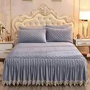 Bed Valance Skirt High Grade Luxury Soft Bed Skirt Single/Double 150 * 200cm 180 * 200cm Thick Quilted Bed Cover Skirt King Queen Pad Bedspread