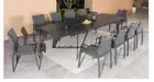 DEGO NON RUST ALUMINIUM 11 PIECE OUTDOOR DINING SET EXTENDING TABLE DARK GREY