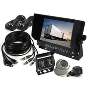 Elinz 7" Monitor HD 12V 24V CCD 4PIN CCD 3 AV Inputs 600TVL Eyeball Reversing Camera Mini CMOS Truck Caravan