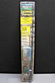 NEW Shakespeare Ultimate Fishing Kit 2-Piece Rod Reel Tackle Box Hooks Stringer