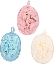 HAPINARY 3pcs Bath Towel Set with Bath Ball Scrubbing Towel for Exfoliating Comfortable Cleaning Durable Materials for Home Travel Use